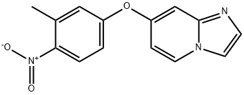 7-(3-甲基-4-硝基苯氧基)咪唑并[1,2-A]吡啶 结构式