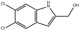 5,6-二氯-2-吲哚基)甲醇 结构式