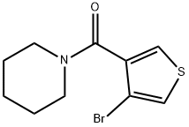 (4-溴噻吩-3-基)(哌啶-1-基)甲酮 结构式