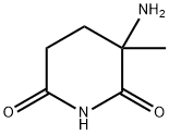 3-氨基-3-甲基哌啶-2,6-二酮 结构式