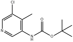 tert-Butyl (5-chloro-4-methylpyridin-3-yl)carbamate 结构式
