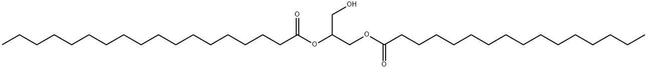 1-Palmitoyl-2-Stearoyl-rac-glycerol 结构式