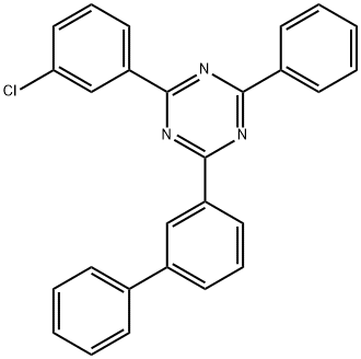 2-BIPHENYL-3-YL-4-(3-CHLORO-PHENYL)-6-PHENYL-[1,3,5]TRIAZINE 结构式
