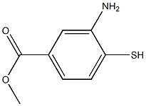 3-氨基-4-巯基苯甲酸甲酯 结构式