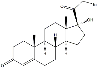 Pregn-4-ene-3,20-dione, 21-bromo-17-hydroxy- 结构式