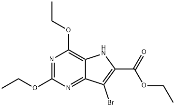 Ethyl 7-Bromo-2,4-diethoxy-5H-pyrrolo[3,2-d]pyrimidine-6-carboxylate 结构式