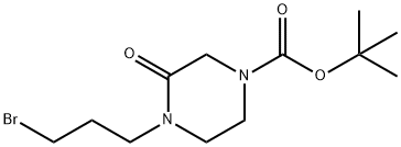 4-BOC-1-(3-溴丙基)-2-哌嗪酮 结构式