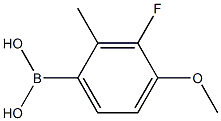 (3-fluoro-4-methoxy-2-methylphenyl)boronic acid 结构式