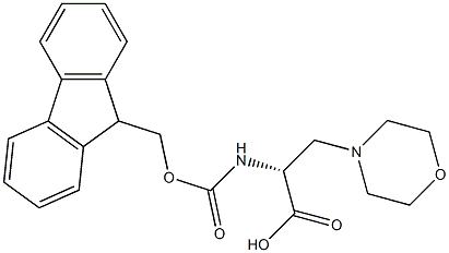 (R)-2-((((9H-fluoren-9-yl)methoxy)carbonyl)amino)-3-morpholinopropanoic acid 结构式