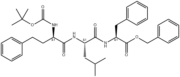 (6R,9S,12S)-Benzyl 12-benzyl-9-isobutyl-2,2-dimethyl-4,7,10-trioxo-6-phenethyl-3-oxa-5,8,11-triazatridecan-13-oate 结构式