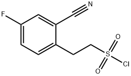 2-(2-氰基-4-氟苯基)乙基磺酰氯 结构式