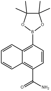 4-氨基甲酰基萘-1-硼酸频哪醇酯 结构式