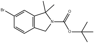 2H-Isoindole-2-carboxylic acid, 6-bromo-1,3-dihydro-1,1-dimethyl-, 1,1-dimethylethyl ester 结构式