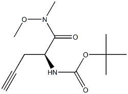 (S)-tert-butyl (1-(methoxy(methyl)amino)-1-oxopent-4-yn-2-yl)carbamate 结构式