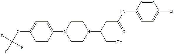 N-(4-chlorophenyl)-4-hydroxy-3-(4-(4-(trifluoromethoxy)phenyl)piperazin-1-yl)butanamide 结构式