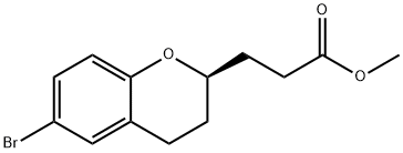 (R)-3-(6-溴色满-2-烷基)丙酸甲酯 结构式