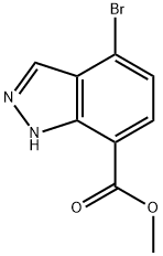 METHYL 4-BROMO-1H-INDAZOLE-7-CARBOXYLATE 结构式