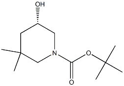 (S)-5-羟基-3,3-二甲基哌啶-1-羧酸叔丁酯 结构式