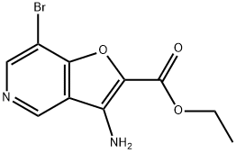 ETHYL 3-AMINO-7-BROMOFURO[3,2-C]PYRIDINE-2-CARBOXYLATE 结构式