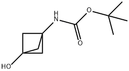 tert-butyl N-{3-hydroxybicyclo[1.1.1]pentan-1-yl}carbamate 结构式