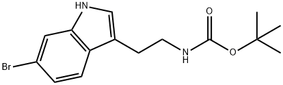 N-BOC-6-溴-1H-吲哚-3-乙胺 结构式