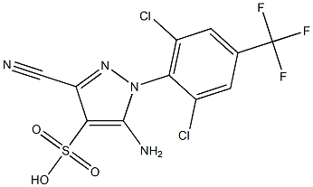 1H-Pyrazole-4-sulfonicacid,5-amino-3-cyano-1-[2,6-dichloro-4-(trifluoromethyl)phenyl]- 结构式