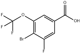 4-Bromo-3-fluoro-5-(trifluoromethoxy)benzoic acid 结构式