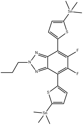 5,6-二氟-2-丙基-4,7-双[5-(三甲基锡)-2-噻吩基)-2H-苯并[D][1,2,3]-三氮唑 结构式