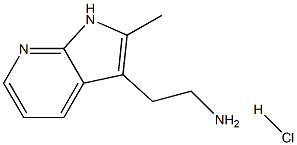 2-(2-methyl-1H-pyrrolo[2,3-b]pyridin-3-yl)ethanamine hydrochloride 结构式