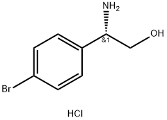 (S)-2-氨基-2-(4-溴苯基)乙-1-醇盐酸盐 结构式