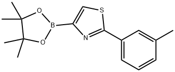 4-(4,4,5,5-tetramethyl-1,3,2-dioxaborolan-2-yl)-2-(m-tolyl)thiazole 结构式