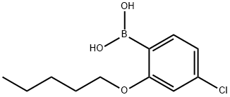 (4-氯-2-(戊氧基)苯基)硼酸 结构式