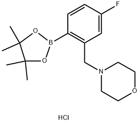 2-[(4-吗啉基)甲基]-4-氟苯硼酸频哪醇酯盐酸盐 结构式