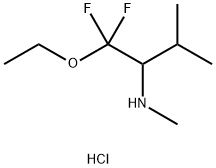 (1-ETHOXY-1,1-DIFLUORO-3-METHYLBUTAN-2-YL)(METHYL)AMINE HYDROCHLORIDE 结构式