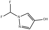 1-(DIFLUOROMETHYL)-1H-PYRAZOL-4-OL 结构式