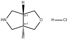 反式-3,3A,4,5,6,6A-六氢-1H-呋喃[3,4-C]吡咯盐酸盐 结构式