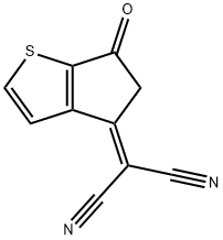 2-(6-Oxo-5,6-dihydro-cyclopenta[b]thiophen-4-ylidene)-malononitrile 结构式