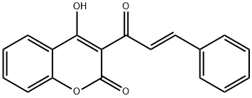 3-肉桂酰基-4-羟基香豆素 结构式