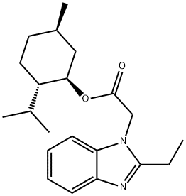 (1R,2S,5R)-2-isopropyl-5-methylcyclohexyl 2-(2-ethyl-1H-benzo[d]imidazol-1-yl)acetate 结构式