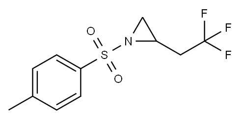 1-对甲苯磺酰基-2-(2,2,2-三氟乙基)氮杂环丙烷 结构式