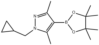 1-环丙基甲基-3,5-二甲基-4-(4,4,5,5-四甲基-[1,3,2]二氧杂硼环戊烷-2-基)-1H-吡唑 结构式