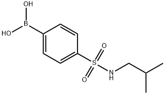 4-[[(2-甲基丙基)氨基]磺酰基]苯基硼酸 结构式