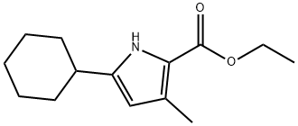 Ethyl 5-cyclohexyl-3-methyl-1H-pyrrole-2-carboxylate 结构式