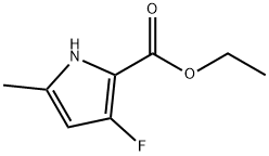 1H-Pyrrole-2-carboxylic acid, 3-fluoro-5-methyl-, ethyl ester 结构式