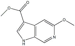 5-甲氧基-1H-吡咯并[2,3-C]吡啶-3-羧酸甲酯 结构式