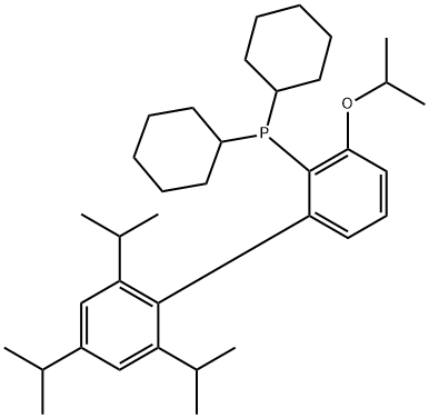 二环己基(3-乙丙氧基-2′,4′,6′-三异丙基-[1,1′-二苯基]-2-基)膦 结构式