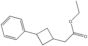 ethyl 2-(3-phenylcyclobutyl)acetate 结构式