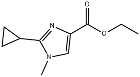 ethyl 2-cyclopropyl-1-methyl-1H-imidazole-4-carboxylate 结构式