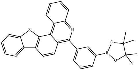 6-(3-(4,4,5,5-四甲基-1,3,2-二氧硼戊环-2-基)苯基)苯并[4,5]噻唑并[3,2-K]菲啶 结构式