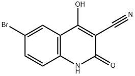 6-溴-4-羟基-2-氧代-1,2-二氢喹啉-3-腈 结构式